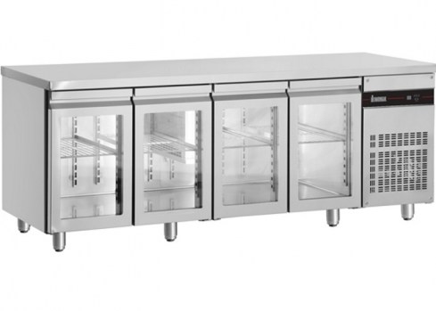 Ψυγείο πάγκος συντήρηση με 4 πόρτες Τζάμι με μηχανή 224x70x87εκ. PΝR9999/GL Inomak
